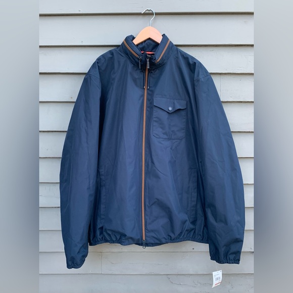 NWT NEW Barbour Menton Zip Up Waterproof Bomber Storm Force Navy Camo Jacket XXL - Picture 9 of 16